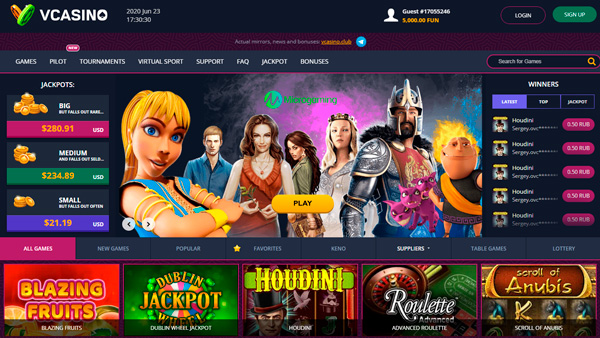 V Casino официальный сайт